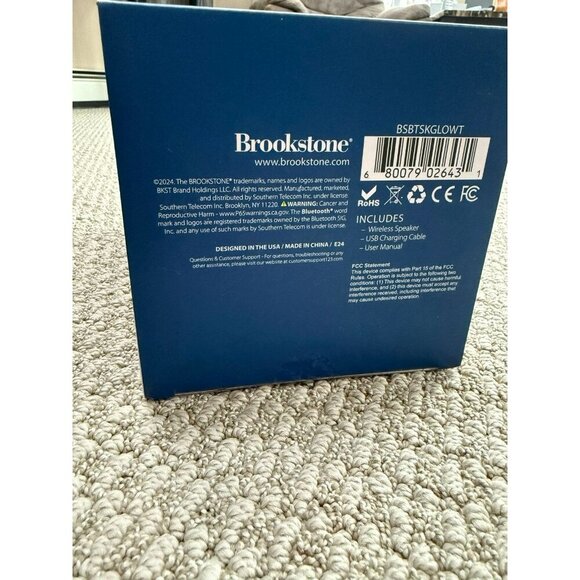 NIB Brookstone | Glow Tone Water Resistant Wireless LED Speaker - Picture 5 of 6